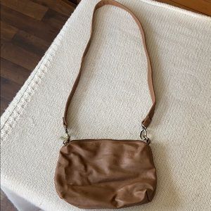Tan leather shoulder bag